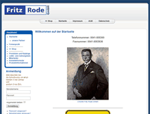 Tablet Screenshot of fritz-rode.com